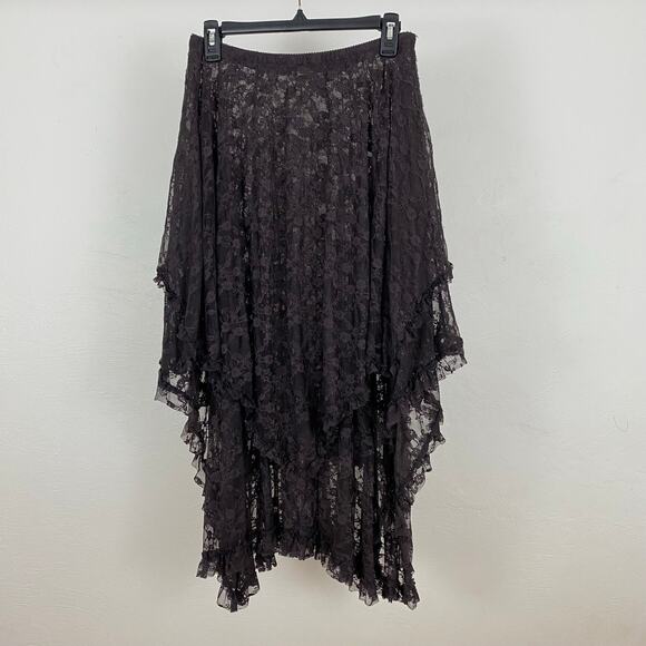 Free People Dresses & Skirts - Intimately Free People French Courtship Half Slip - Black Coffee - Size Small